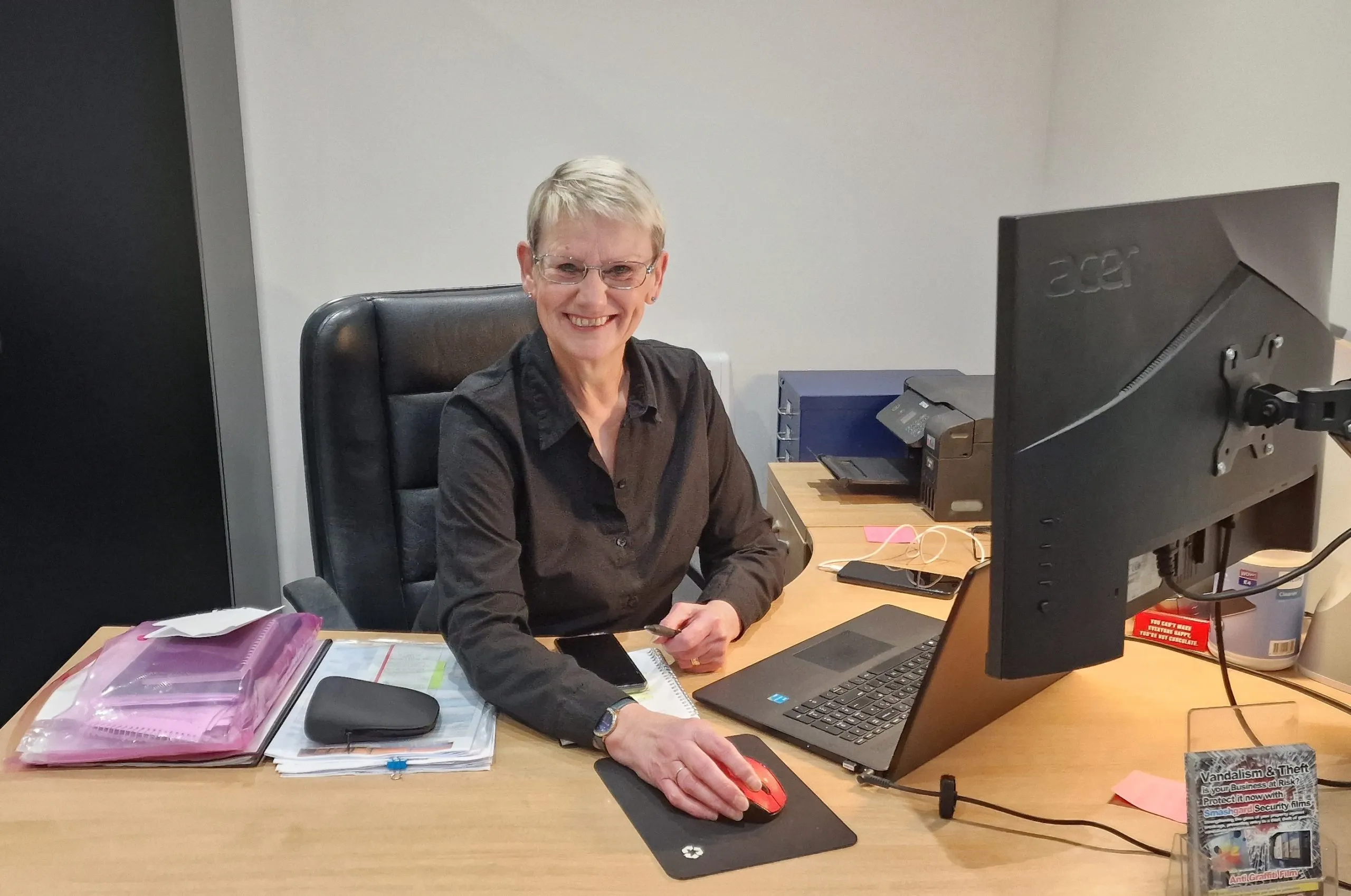 office manager Lynne